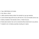 40¡Á 18650 Battery Pack Cell Spacer Shell Radiating Plastic Holder Bracket Storage