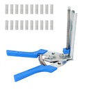 Hog Ring Plier & 600xM Clips Jaws Tool Staples Chicken Mesh Wire Cage