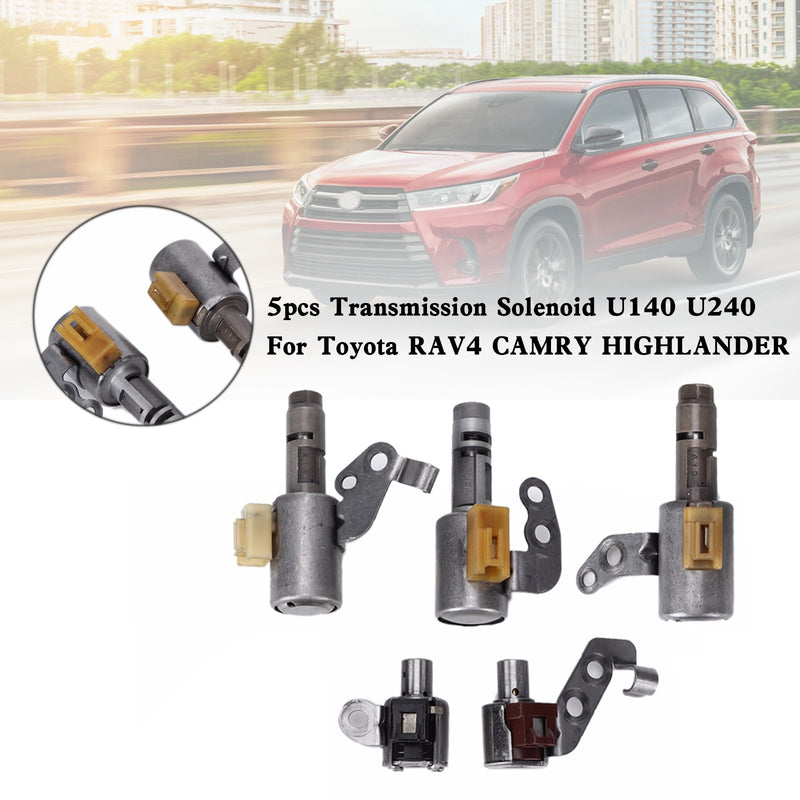 2000-2003 Toyota RAV4 2.0L (2005 RAV4 Sport 2.4L) 5pcs Transmission Solenoid U140 U240 U140E U140F U240E U240F Fedex Express