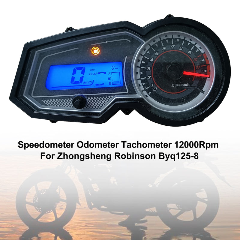 Zhongsheng Robinson Byq125-8 Speedometer Odometer Tachometer 12000Rpm