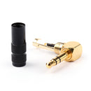 4PCS 3.5mm 3 Pole TRS Mini Audio Male Plug Right Angle 90¡ã Connector Black