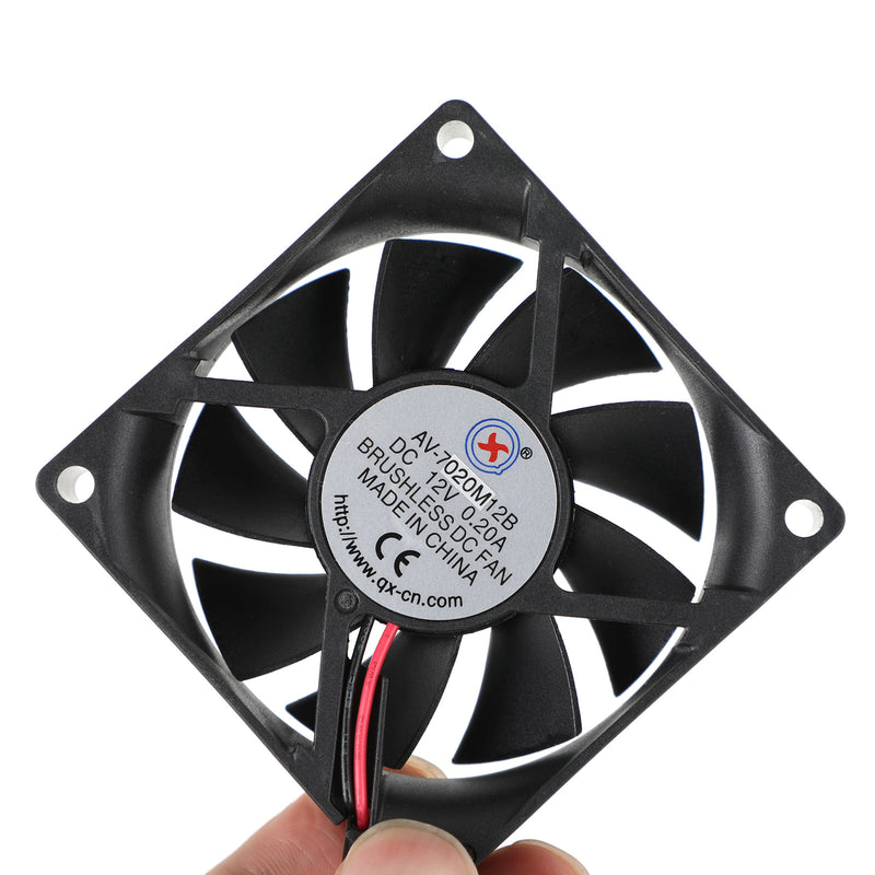 2 Pin Wire Brushless DC Cooling Blower Fan 12V 0.2A 7020B 70x70x20mm