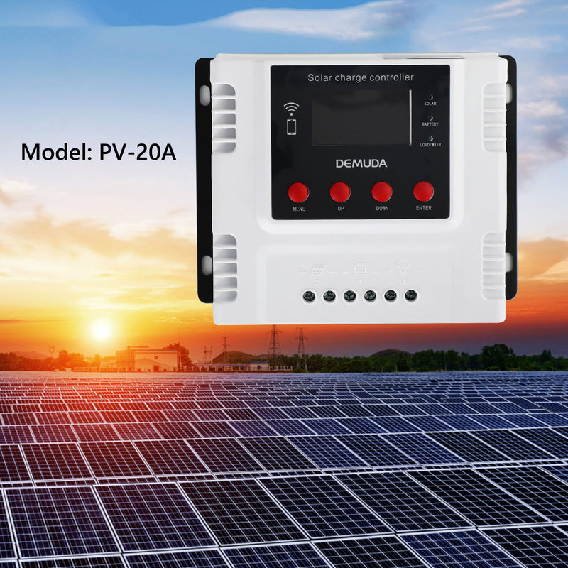 10A-60A 12V 24V 48V Solar Charge Controller With Wifi Monitor PWM LCD Regulator