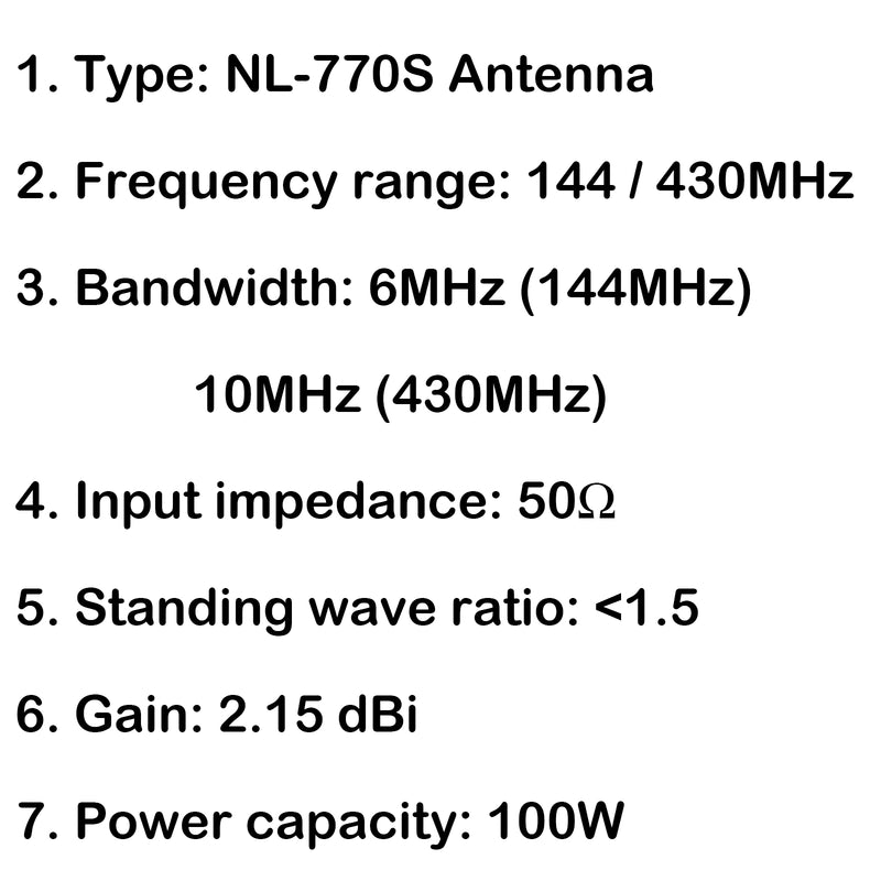 1Pcs NAGOYA NL-770S Dual Band Antenna PL259 For Motorola Kenwood Yaesu Radio