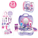 Makeup Toy for Little Girls Kids 21Pcs Pretend Play Cosmetic Set Kit Beauty Toys