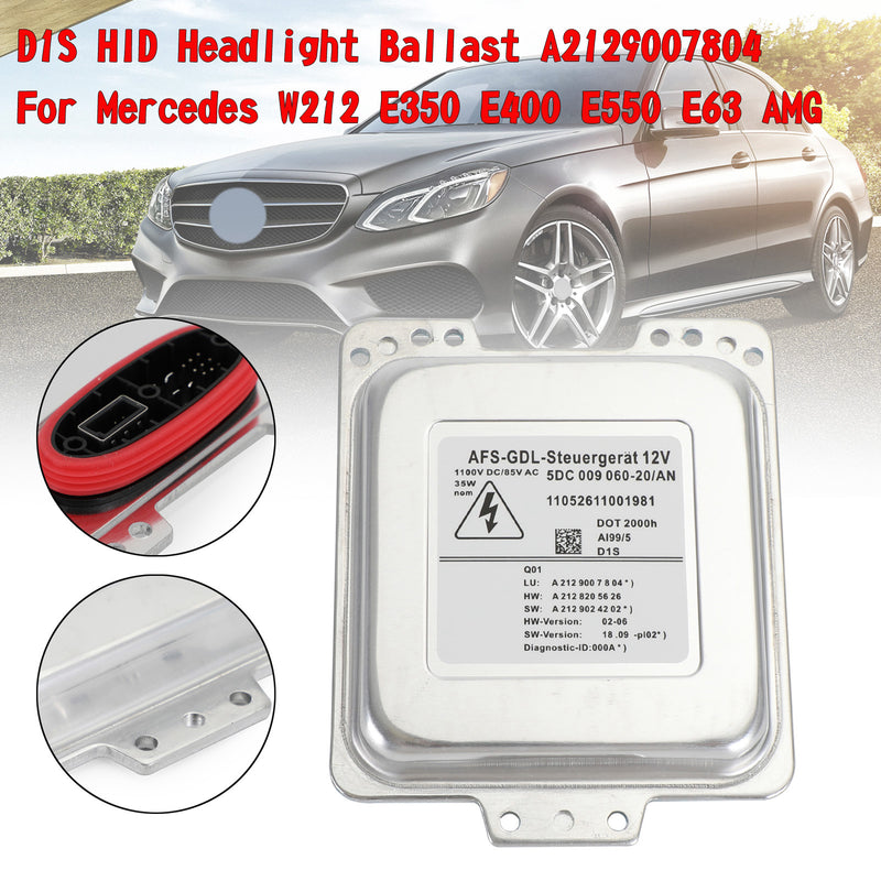 Mercedes W212 E350 E400 E550 E63 AMG D1S HID Headlight Ballast A2129007804