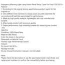 Silver Emergency Warning Light Lamp Switch Panel Decor Cover For Ford F150 2015+ Red Generic