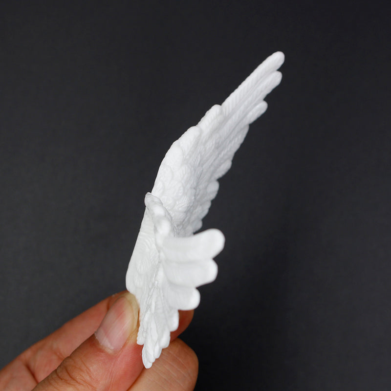 12/18Pcs White Plastic Angel Wings Christmas Tree Hanging Ornaments Party Decor