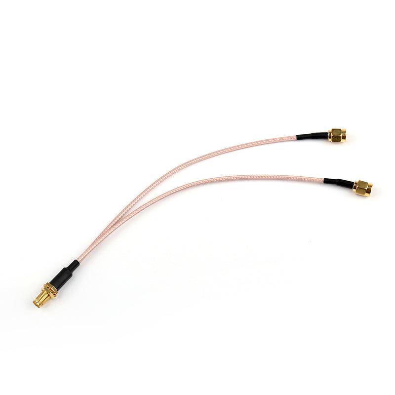 4Pcs 20cm RG316 RP-SMA Female to Y Type 2x RP-SMA Male Splitter Pigtail Cable 8in