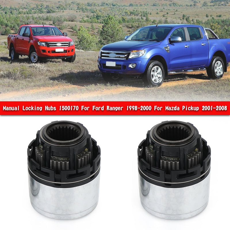Manual Locking Hubs 1500170 For Ford Ranger 1998-2000 For Mazda Pickup 2001-2008 Generic