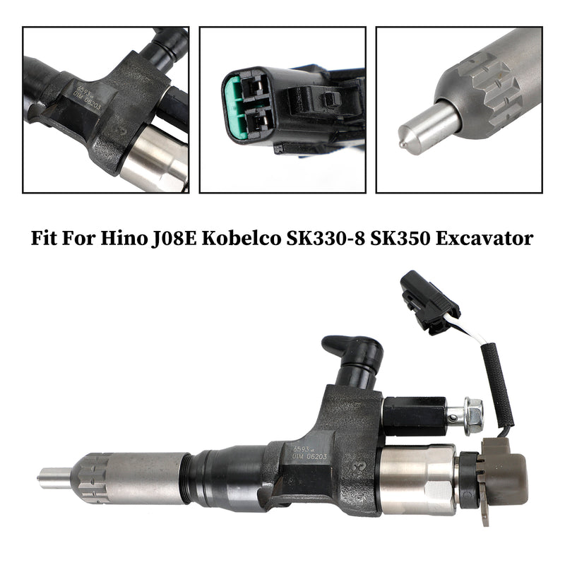 1984-2018 Hino J08E Kobelco 3.8 4.7 Diesel 1PCS Fuel Injectors 095000-6593
