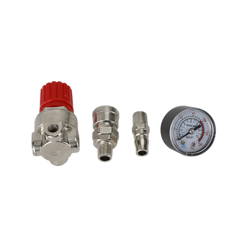 Air Compressor 1/4" Regulator Pressure Gauge Switch Valve Control 175 Psi