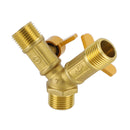 3 Way Shut off Ball Valve 1/2" Hose Barb Y Shaped Valve 2 Switch Brass Fitting