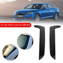 Pair Rear Window Side Spoiler Canards Trim Fit Audi A4 B8 Glossy Black Generic
