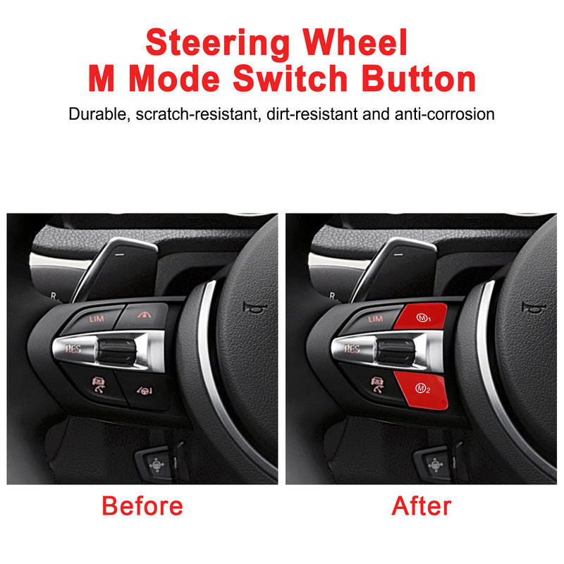 Steering Wheel M Mode Switch Button Fit For BMW F30 F34 F15 F16 Red Generic