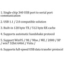 5Pcs USB Converter to Serial Cable USB Convert COM Port USB-RS232 HL-340