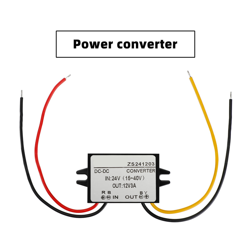 Waterproof DC-DC Converter 24V Step Down to 12V Car Power Supply Module