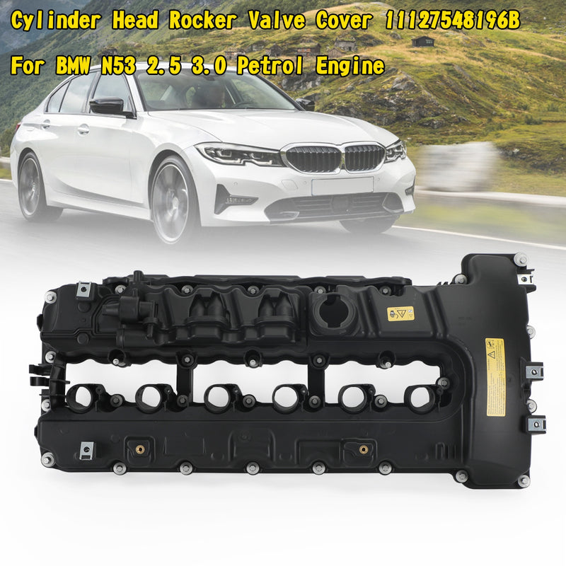Cylinder Head Rocker Valve Cover 11127548196B For BMW N53 2.5 3.0 Petrol Engine Generic