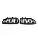 Matt Black Dual Slats Front Hood Kidney Grill Grille Fit BMW X1 E84 2009-14 SUV