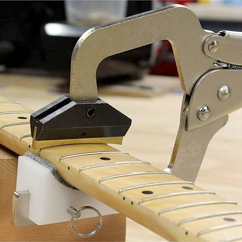 Guitar Handheld Fret Press Clamp With 4 Padded Neck Presses Guitar Repair Tool
