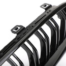 Gloss Black Front Kidney Grille Fit BMW 3 Series F30 F35 2012-2017 Dual Slats