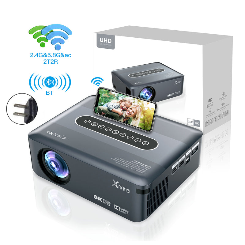 Ultra HD 8K Decoding Projection 1080p Android Movie Projector Home Phone Laptops