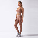 2Pcs Womens Snake Skin Pants Set Lounge Wear Tracksuit Yoga Gym Sport Suit