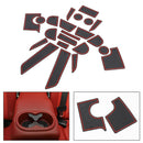 Door Mats Cup Holder Non-Slip Pads For  Charger 2015-2019 Red Generic