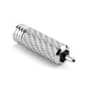 4PCS Silver Carbon Fiber Rhodium-Plated RCA Audio Plug Speaker Connector Silver