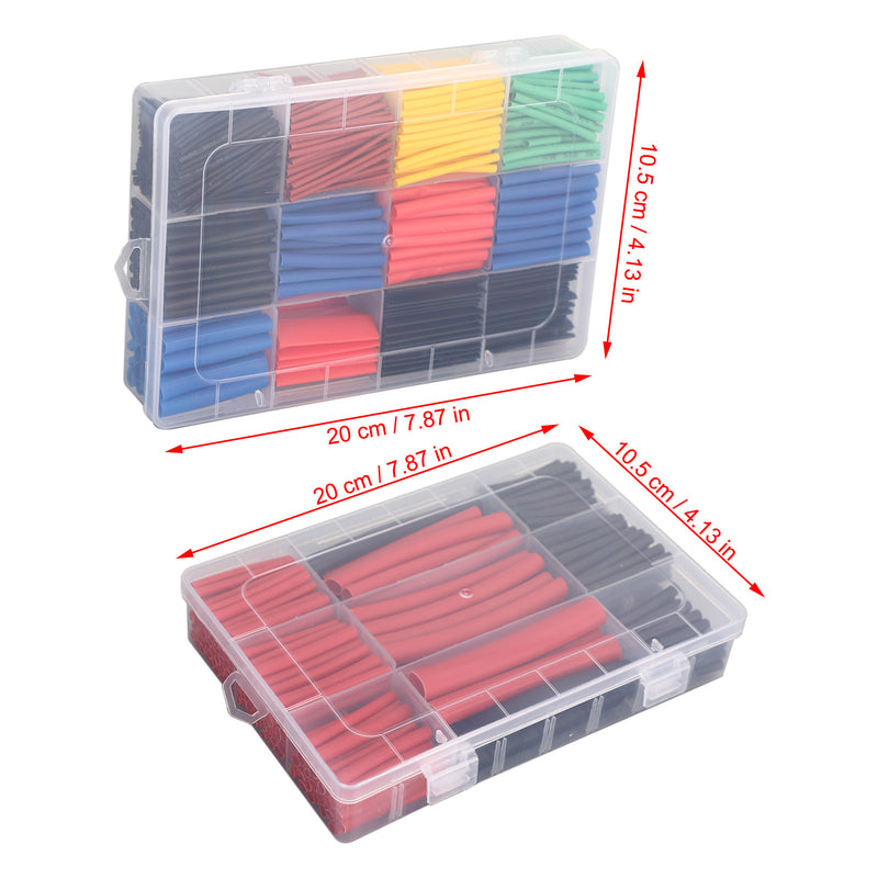 1050Pcs Heat Shrink Tubing Insulated Kit (Consists Of Two Boxes:300Pcs + 750Pcs)