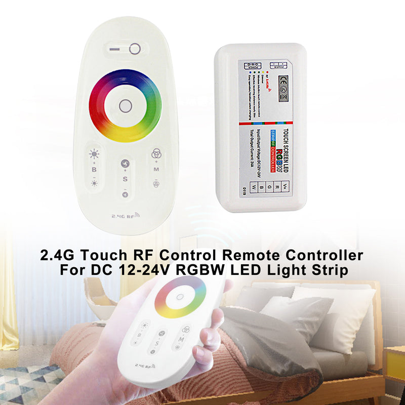 2.4G Touch RF Control Remote Controller For DC 12-24V RGBW LED Light Strip