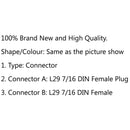 4PCS L29 7/16 DIN Female Jack to L29 Female Jack straight RF Coaxial Connector