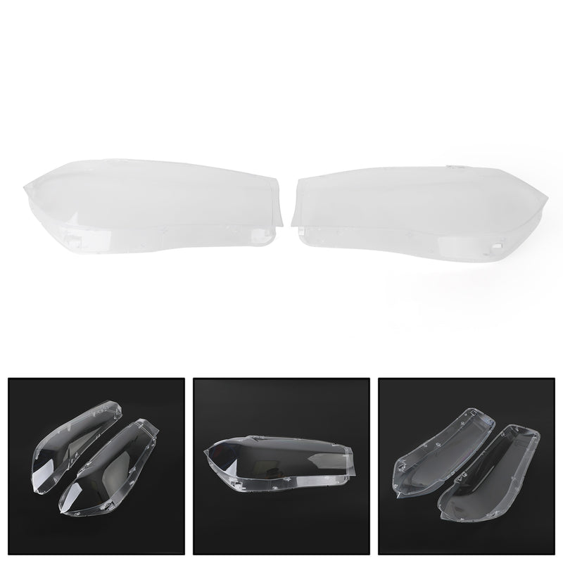 Left +Right Headlight Lens Plastic Cover Shell For BMW X5 F15 X6 F16 2014-2018 Generic