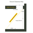 35"to 50" x 27.5" Electirc attic ladder Aluminum folding 9.5ft with remote for loft