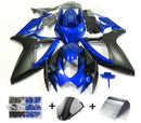 Fairing Injection Plastic Kit Blue Black Fit For Suzuki GSXR600/750 2006-2007 Generic