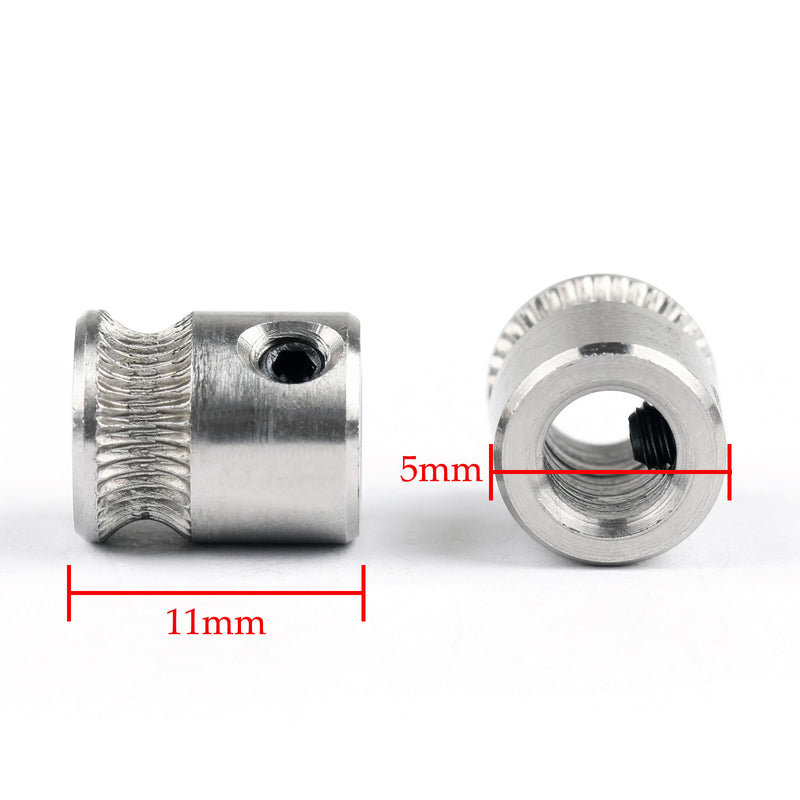 12x MK8 Steel Drive Gear Filament Pulley For 1.75/3.0mm Extruder 3D Printer