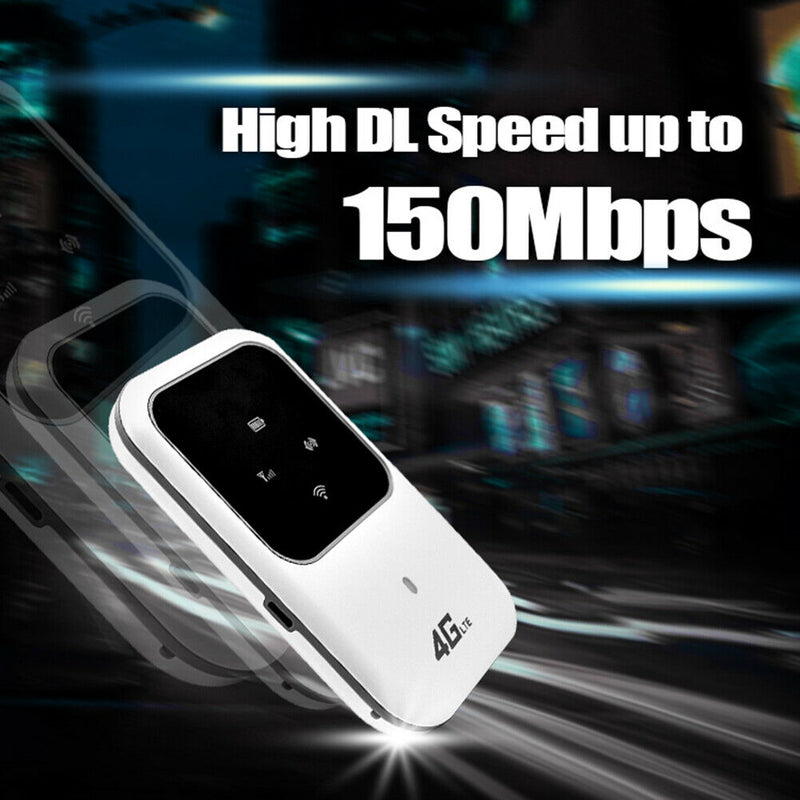 100Mbps Wireless 4G LTE Mobile Portable WiFi Router MIFI Modem Hotspot 2100mAh