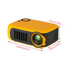 A2000 Mini Portable Projector 1080P Movie Projectors Home Theater Yel US Plug