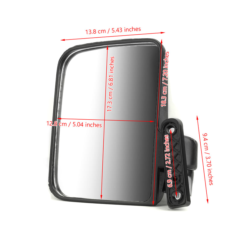 1 Pair Golf Cart Side Mirrors Rear View Mirror Fits Club Car for EZ-GO Yamaha Generic