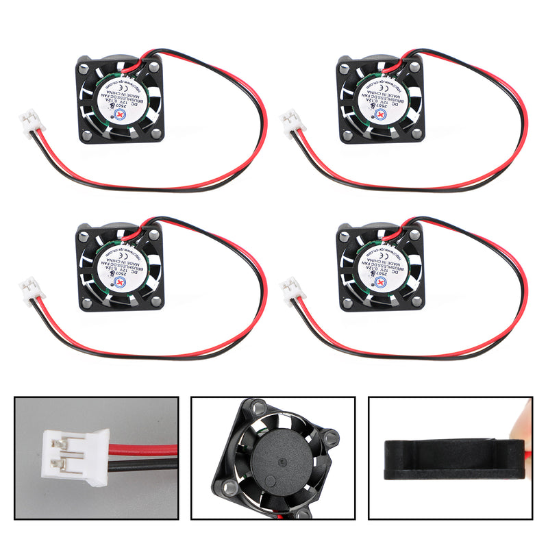 2 Pin Wire Brushless DC Cooling Blower Fan 12V 0.12A 2507 25x25x7mm