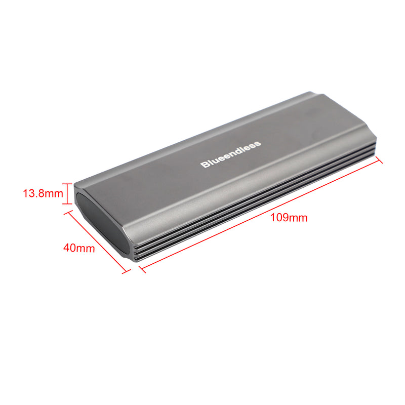 Dual-Protocol M.2 Type-C 2810SN 10Gbps NVMe/SATA SSD Solid State Drive Box