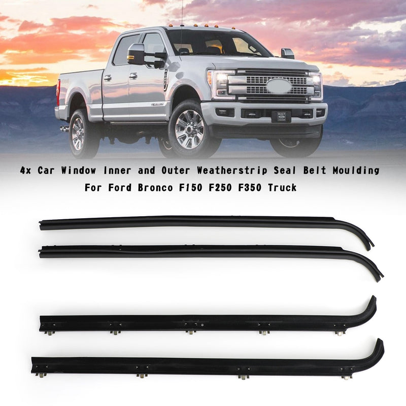 Car Window Weatherstrip Seal Belt Moulding For Ford Bronco F150 F250 F350 Truck Generic