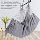 Indoor/Outdoor Hammock Chair Hanging Rope Swing With Cushions 150KG Load Bearing