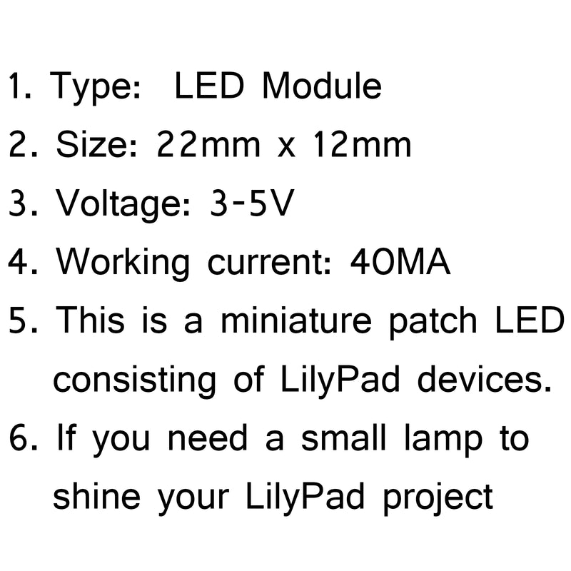 4Set SMD 3V-5V White LED Module DIY Active Components Diodes For Lilypad