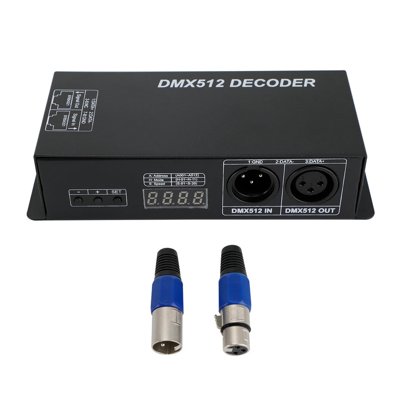 LED RGB DMX 512 Controller Decoder Dimmer 3Channels 24A 3x8A Stripe Light