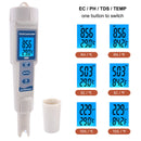 4In1 PH/TDS/EC/Temperature Meter Digital Water Quality Monitor Tester Test Tool