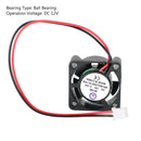 Brushless DC Cooling Blower Fan 12V 0.1A 2510B 25x25x10mm 2 Pin Wire