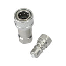 1 Sets 1/4" NPT ISO 7241-B Quick Disconnect Hydraulic Couplings / Couplers