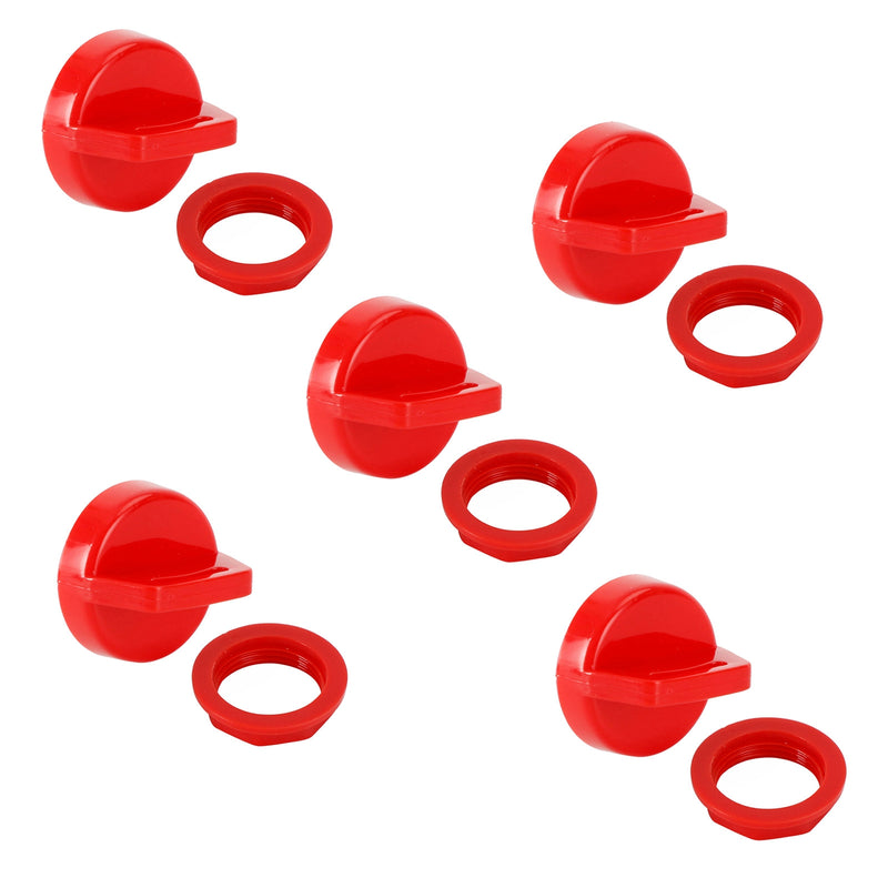 Polaris RZR XP 570 800 900 1000 5433534 5 Pack Red Ignition Key Cover w/Nut