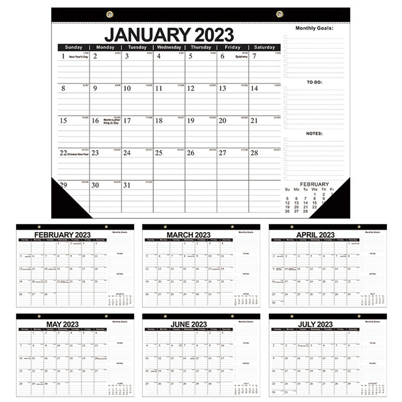 2023.1-2024.6 Calendar Brownline Home Office Monthly Desk Pad Calendar